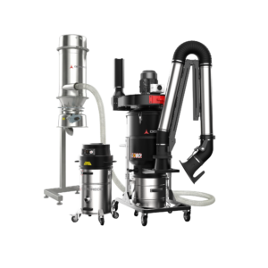 Stainless steel food and pharmaceutical vacuums and pneumatic conveyors for powders, granules and sanitary processing.