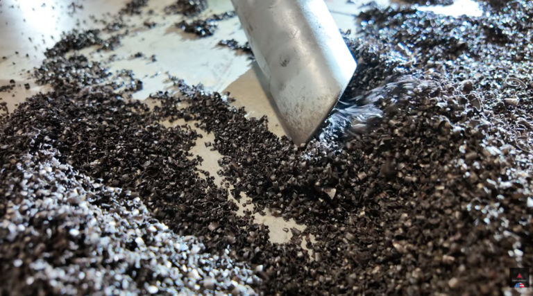 M100 TAN metal chip vacuum test for oily machining swarf