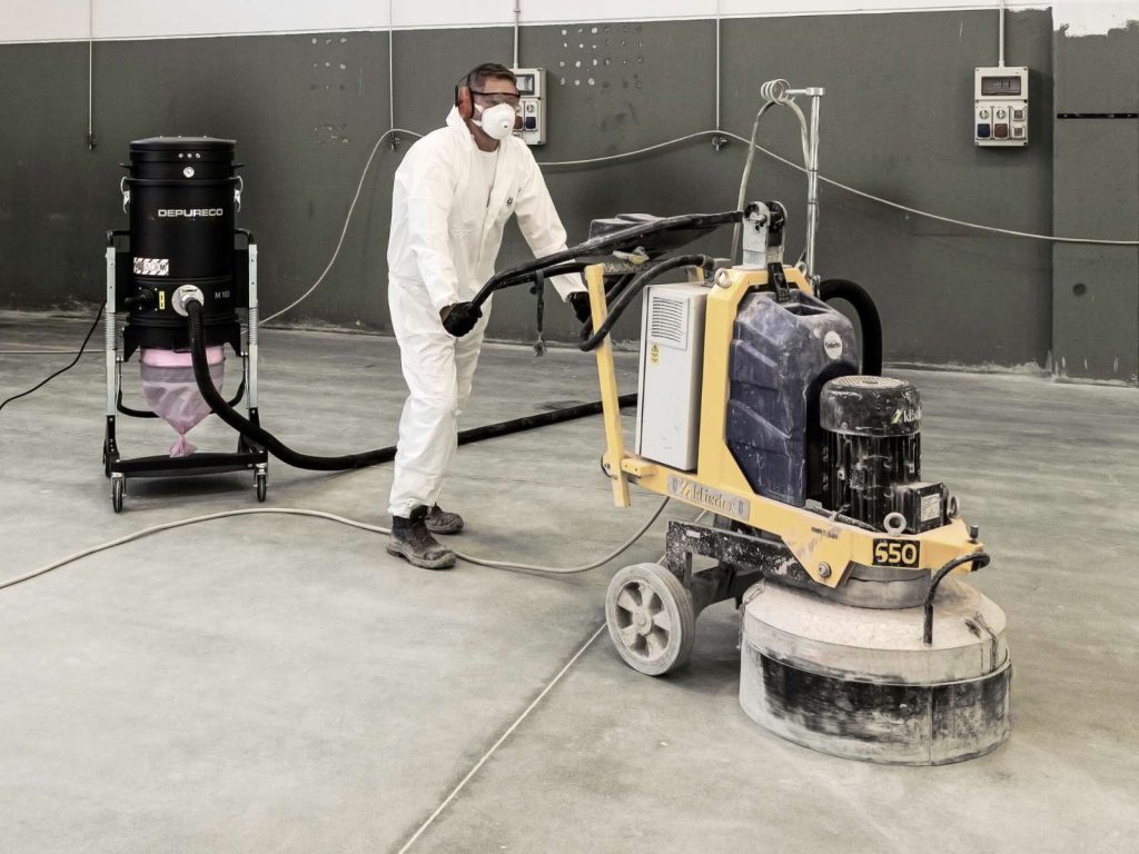 Floor preparation industrial vacuum