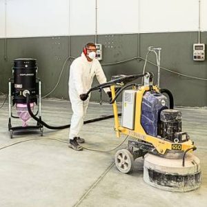 Floor preparation industrial vacuums